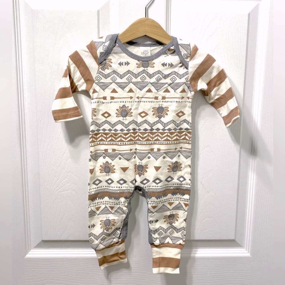 Tesa Babe Thanksgiving Turkey Romper/ Sizes Newborn - Toddler / White Brown / NW